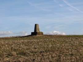 Trig point on Warden Hill