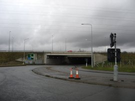 The M1 and A5 road junction
