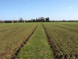 Heading towards Cressing Church