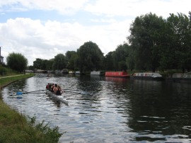 A rowing boat on the river