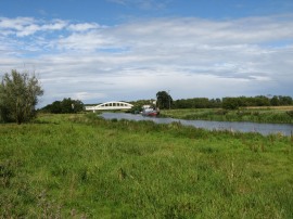 Approaching the A1123 road bridge