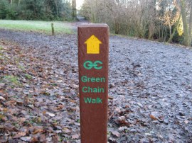 Typical Green Chain Walk marker post