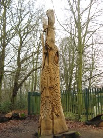 Will Lee carving, Elmstead Woods
