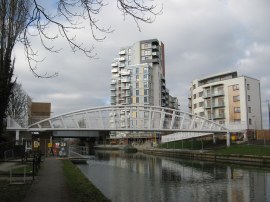 New canalside housing in Alperton