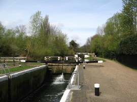 The start of the Hanwell Locks