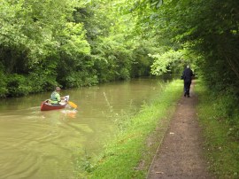 Rowing boat on the canal