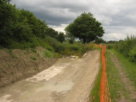 The re lined section of the canal