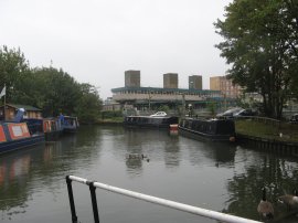 Harlow Town Station, from Burnt Mill Lock