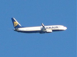 Plane taking off from Stansted