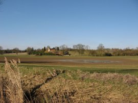 Flooded field nr Haxted