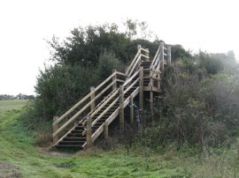 Steps up to Fleam Dyke