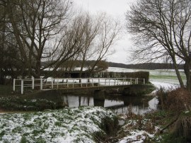 Footbridge over the River Rib