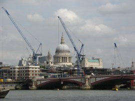 View over to St Pauls Cathedral