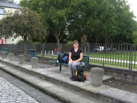 Sara at our lunch stop