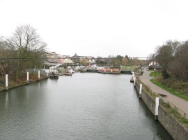 View down to Teddington Lock