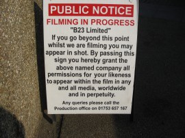 Filming Notice