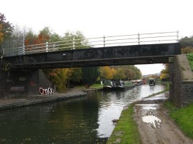 Footbridge where the route leaves the canal