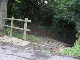 The end of the path up the hill