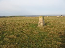 Trig point on Walbury Hill