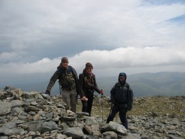 At the summit of St Sunday Crag