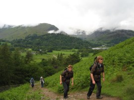Heading up to Boredale Hause