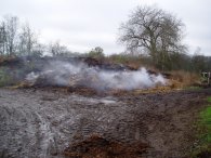 Smouldering manure