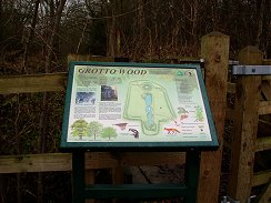 Signboard at Grotto Wood