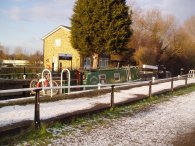 Canal boat, Dobbs Weir Lock