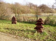 Pathside sculptures