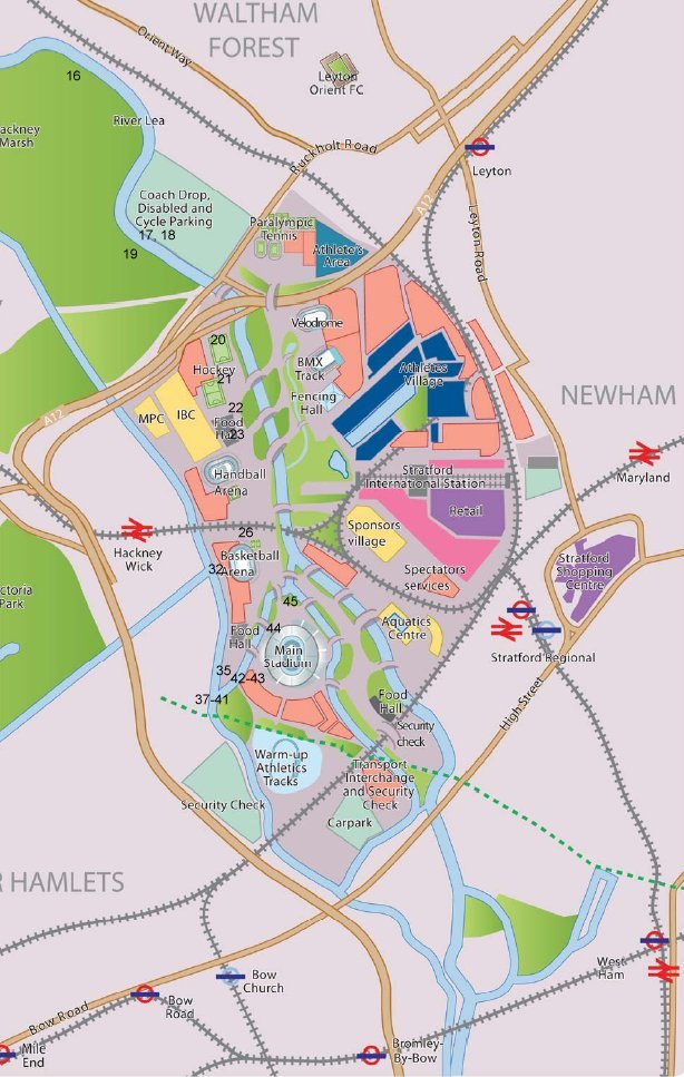 2012 Olympics Site Map