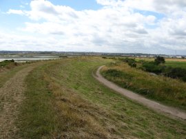 Path along the flood bank