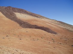 An old lava flow down the mountain