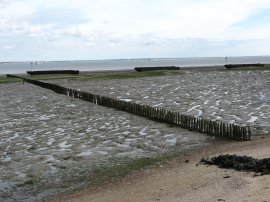  Barges besides St Peter's mudflats