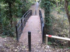 Footbridge over Bishopstone Glen