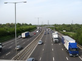 Crossing over the M25 nr Iver