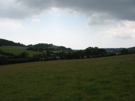 View South along the Elham Valley
