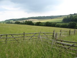 View North along the Elham Valley