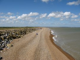 View up the coast from Deal