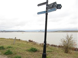 The end point of the Thames Path extension