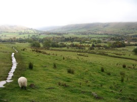 Heading down into Edale