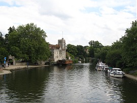 View down to the Archbishops Palace, Maidstone