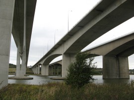 Under the Medway Bridges